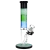 Pulsar Four-Tone Straight Tube Glass Water Pipe - 10.25" / 14mm F