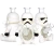 3ct Smoke Trooper Glass & Vinyl Water Pipe Bundle- 7" / 14mm F