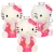 3ct Cutest Kitty Glass & Vinyl Water Pipe Bundle - 7" / 14mm F
