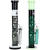 2ct  Pulsar Tri-Tone Holey Straight Tube Glass Water Pipe Bundle - 11.5" / 14mm F / Green/Black, White/Black