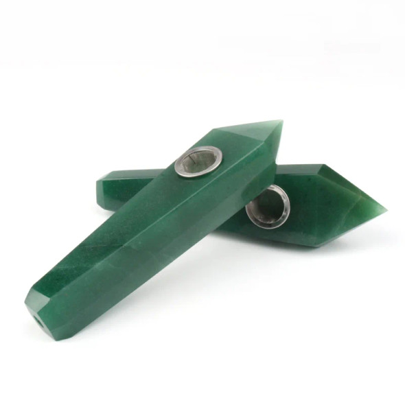 Moana - Green Aventurine Crystal Pipe