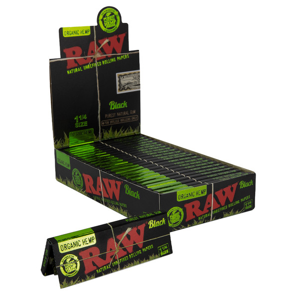 1¼" RAW Black Organic Unrefined Artisan Papers