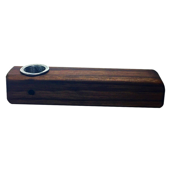 Futo Old School Hash Pipe with Basket Screen - Walnut