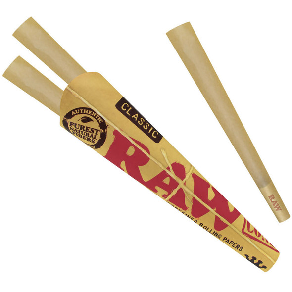 RAW King Size Pre-Rolled Cones - 3 Pack - Display of 32