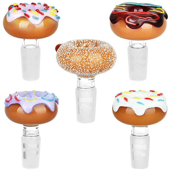 Pulsar Donuts Herb Slide - 14mm M - Assorted Colors/12ct Display
