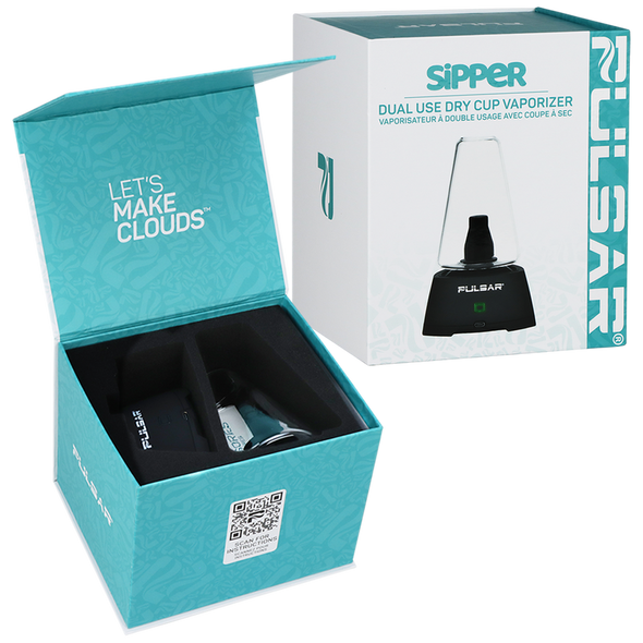 Pulsar Sipper Dual Use Concentrate or 510 Cartridge Vaporizer w/ Dry Cup - 1500mAh - Black