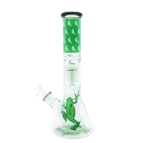 Infyniti Untamed Collection - 14" Beaker w/ 12-Arm Tree Perc Ice Pinch, Prints on Body & Bottom