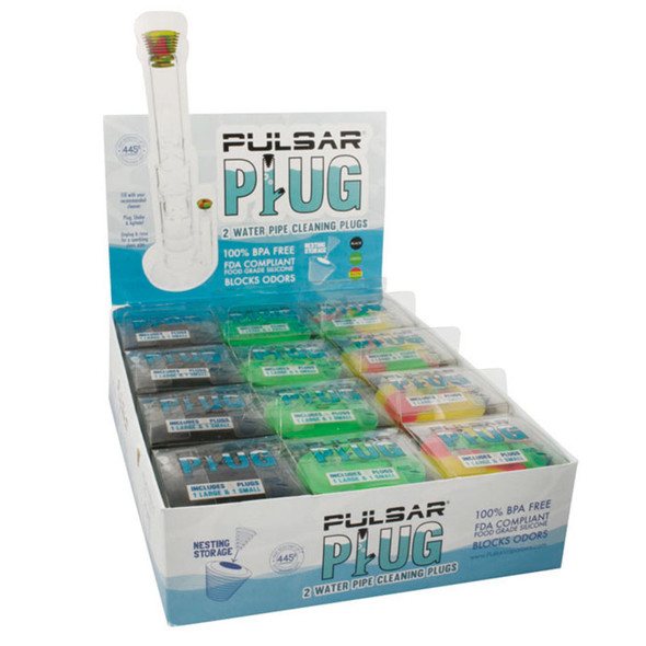 Pulsar Water Pipe Cleaning Plug Set | Assorted Colors | 12pk Display