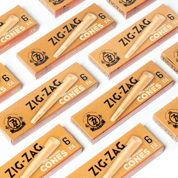 Zig-Zag Unbleached 1 1/4 Cones (6pk)