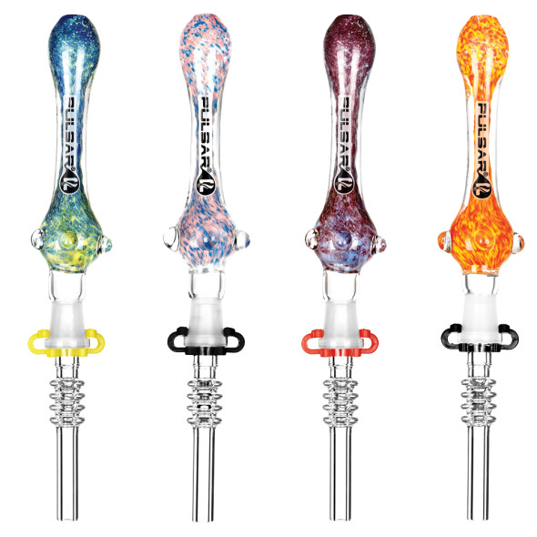 Pulsar Candy Frit Twist Dab Straw - 7.5"