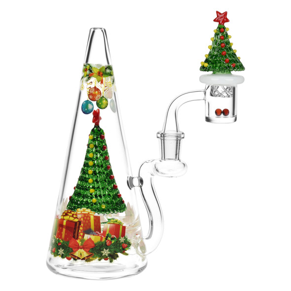 8" XXXMAS Tree Rig Set w Carb Cap / Terp Pearls 14mm F 8" XXXMAS Tree Rig Set w Carb Cap / Terp Pearls 14mm F