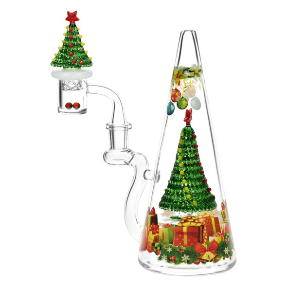 8" XXXMAS Tree Rig Set w Carb Cap / Terp Pearls 14mm F 8" XXXMAS Tree Rig Set w Carb Cap / Terp Pearls 14mm F