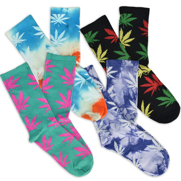 Hemp Leaf Socks - 6PK Hemp Leaf Socks - 6PK