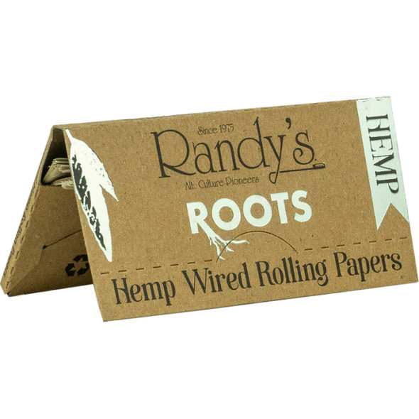 Randy's Roots Wired Papers (Natural Hemp), 24 papers per pack, 25 packs per box
