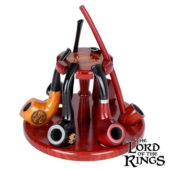 Pulsar Shire Pipes x LoTR COUNCIL OF ELROND Multi-Pipe Wood Display Stand - 8"x5"