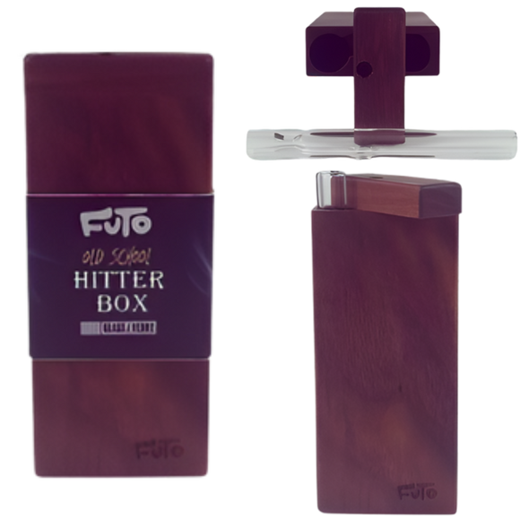 FUTO Old School Hitter Box w/ Glass Taster Bat & Poker - Walnut