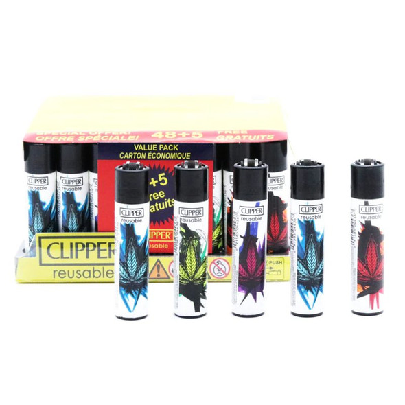 Clipper Lighter - Artistic Leaves /48PC DISPLAY