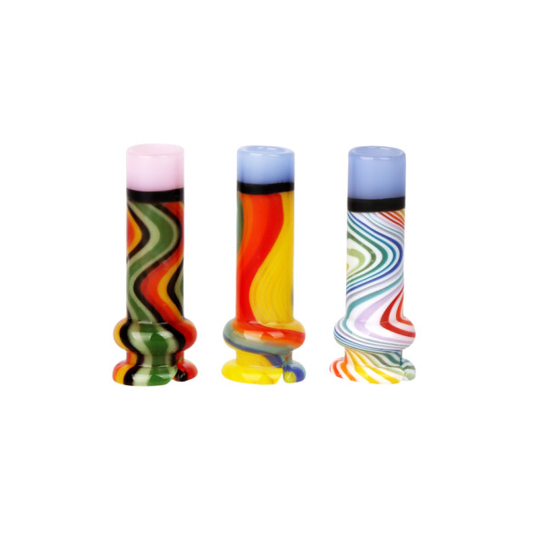 Candy Stripe Dry Glass Attachment for Puffco Pivot