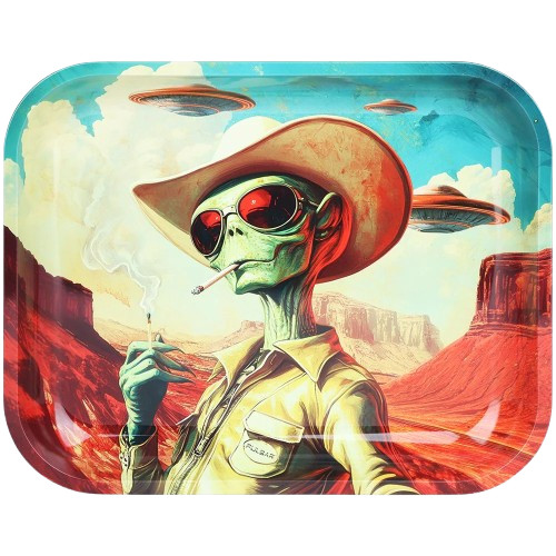 Pulsar Design Series Large Metal Rolling Tray / 13"x11"