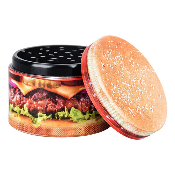 Pulsar Design Series Aluminum Grinder - 4pc / 2.5" / Cheeseburger