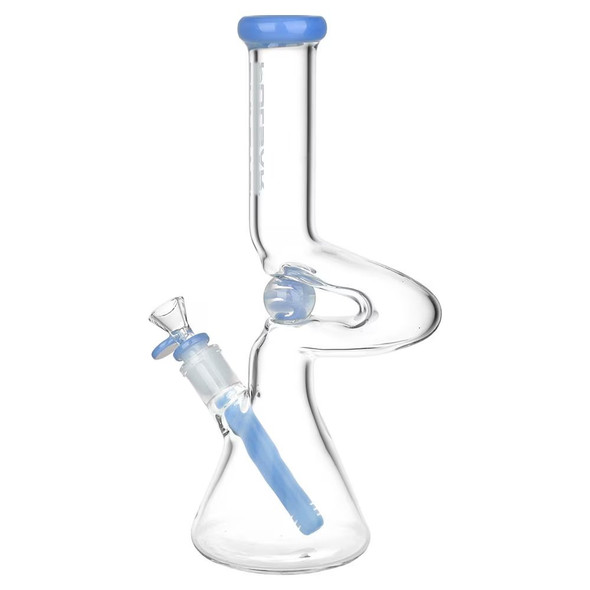 12" Pulsar Kinked Marble Beaker Glass Water Pipe / 14mm F