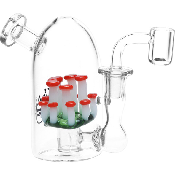 Pulsar There's Not Mushroom Left In Here Mini Glass Dab Rig - 4.75" / 14mm F