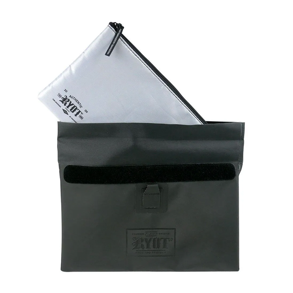 RYOT Flat Pack with Removable Smellsafe Carbon Liner in Black w/ Ryot Lock - Large RYOT Flat Pack with Removable Smellsafe Carbon Liner in Black w/ Ryot Lock - Large