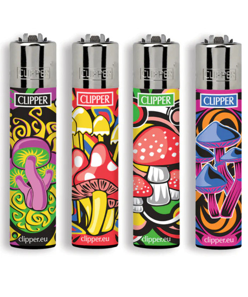 Clipper Lighter - Mushroom Print/48PC DISPLAY