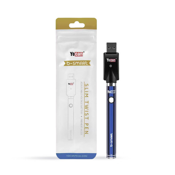 Yocan b-smart 350mAh Twist Style Battery w/ Charger Blue