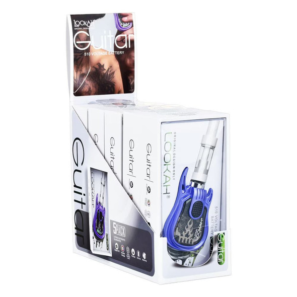 Lookah Guitar Variable Voltage 510 Vape Battery - 350mAh 5CT DISPLAY/Purple Lookah Guitar Variable Voltage 510 Vape Battery - 350mAh 5CT DISPLAY/Purple