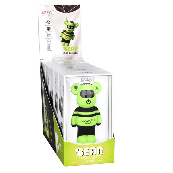 Lookah Bear 510 Battery - 500mAh - 5PC DISPLAY/Green Lookah Bear 510 Battery - 500mAh - 5PC DISPLAY/Green