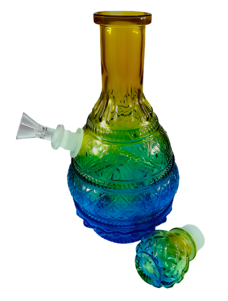 SeshGear Vintage Ombre Glass Water Pipe - 10.5" / 14mm F / Round Lotus