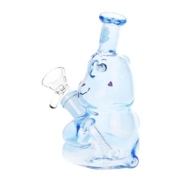 SeshGear Happy Bears Glass Water Pipe - 5" / 14mm F / Colors Vary