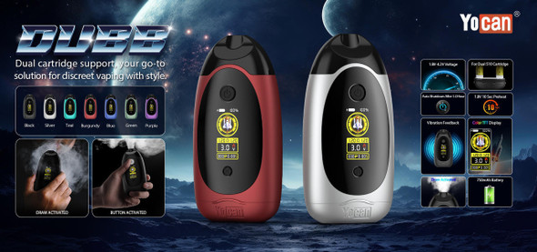 Yocan Dubb Dual Cartridge Battery - 750mAh/Purple Yocan Dubb Dual Cartridge Battery - 750mAh/Purple