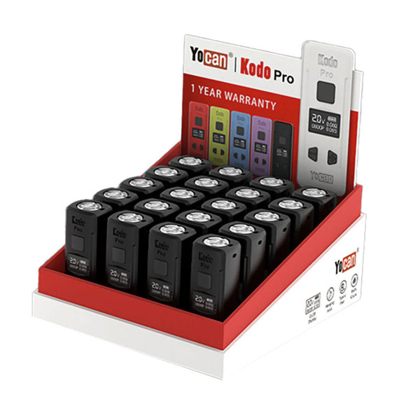 Yocan Kodo Pro 510 Battery - Black 20ct Display Yocan Kodo Pro 510 Battery - Black 20ct Display