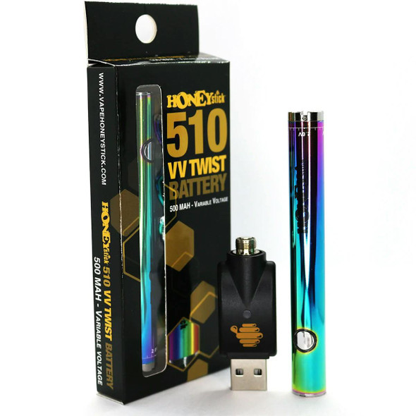 HoneyStick 510 Twist 500mAh Variable Voltage Rainbow HoneyStick 510 Twist 500mAh Variable Voltage Rainbow