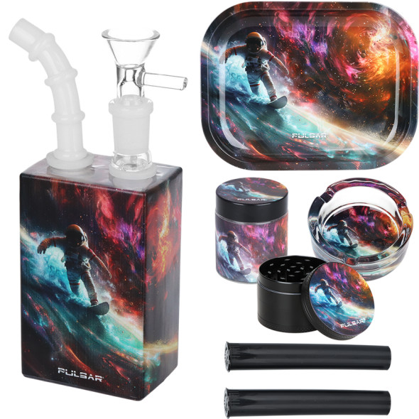 Pulsar Design Series Juicebox Water Pipe Smokers Travel Kit Astro Surfer Pulsar Design Series Juicebox Water Pipe Smokers Travel Kit Astro Surfer