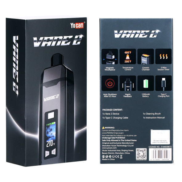 Yocan Vane 2 Dry Herb Vaporizer - 1200mAh Flesh Green Yocan Vane 2 Dry Herb Vaporizer - 1200mAh Flesh Green