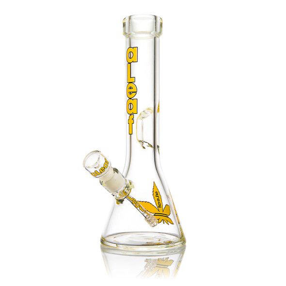 aLeaf 14" Spec Head 9mm Beaker with Ice Catch & Carrying Case Yellow