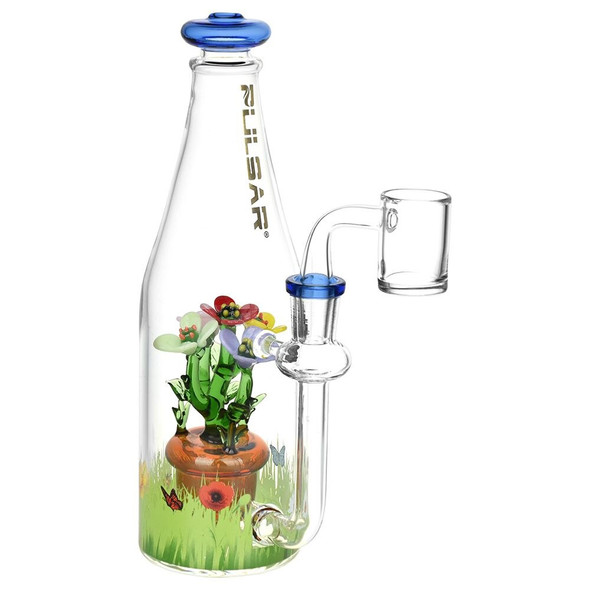 Pulsar Flower Garden Bottle Rig - 8.5"  / 14mm F Pulsar Flower Garden Bottle Rig - 8.5"  / 14mm F
