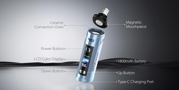 Yocan Hit 2 Dry Herb Vaporizer - 1800mAh Silver Yocan Hit 2 Dry Herb Vaporizer - 1800mAh Silver