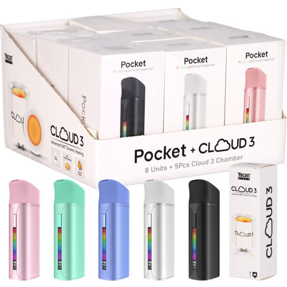 Yocan Pocket Concentrate Vaporizer - 1400mah Assorted 8ct Display Yocan Pocket Concentrate Vaporizer - 1400mah Assorted 8ct Display