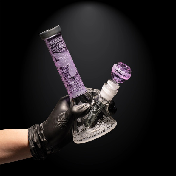 Milkyway Tiny Apiary Mini Beaker 8" Purple Milkyway Tiny Apiary Mini Beaker 8" Purple