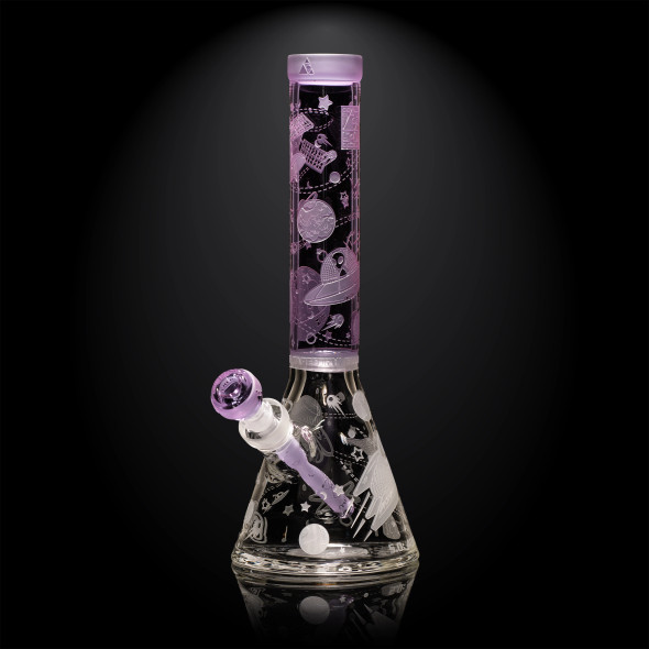 Milkyway Space Odyssey Mini Beaker  8" Pink Milkyway Space Odyssey Mini Beaker  8" Pink