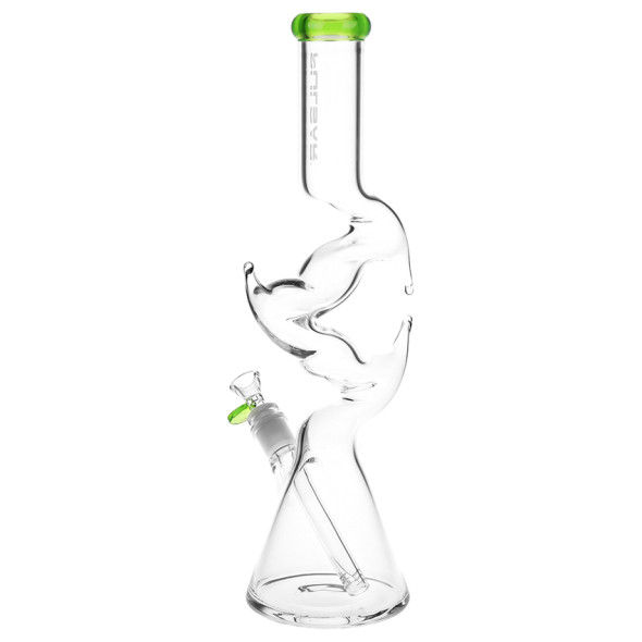 Pulsar Raptor Claw Glass Beaker Water Pipe - 15.5" Green / 14mm F Pulsar Raptor Claw Glass Beaker Water Pipe - 15.5" Green / 14mm F