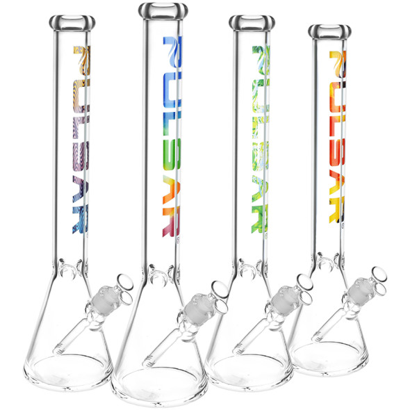 Pulsar Illustrious 20" Beaker Glass Water Pipe - 14mm F / Colors Vary Pulsar Illustrious 20" Beaker Glass Water Pipe - 14mm F / Colors Vary