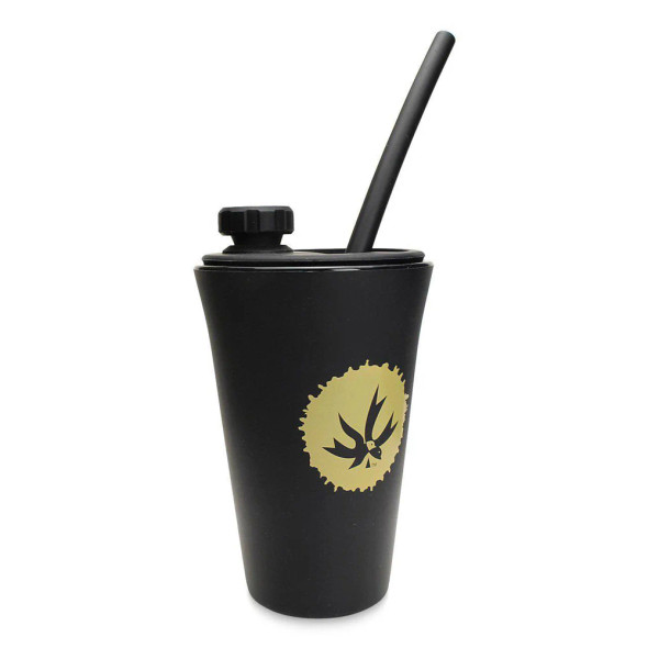 Piece Maker - Kommuter with Silipint - Silicone Drink Cup Topper w/ Cup Black