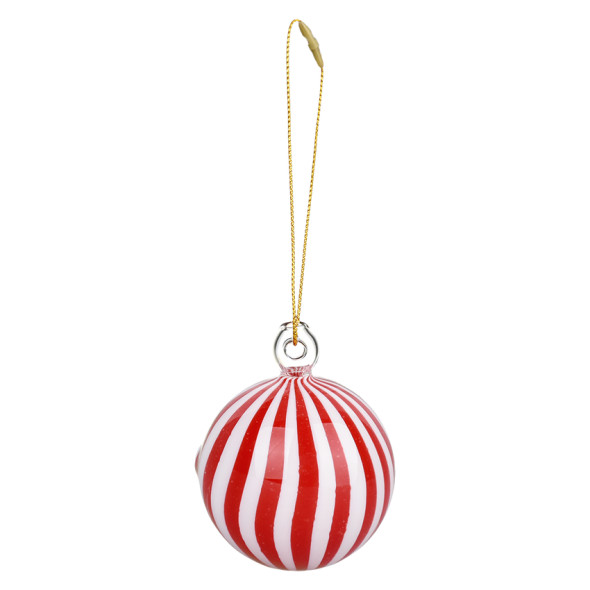 2.5" Xmas Smokable Ornament Hand Pipe w Hanger Peppermint
