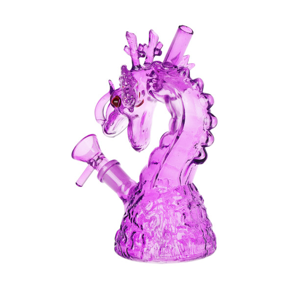 Seshgear Rising Dragon Water Pipe 6.7" / 14mm F - Purple