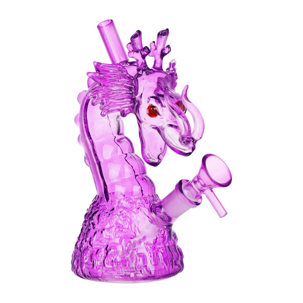 Seshgear Rising Dragon Water Pipe 6.7" / 14mm F - Purple